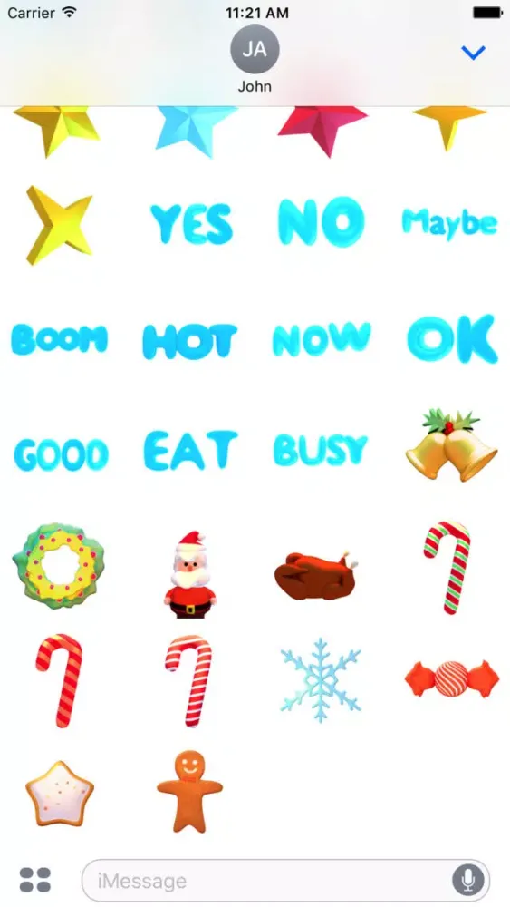 Скриншоты Snowman! Cute 3D Emoji Stickers for iMessage