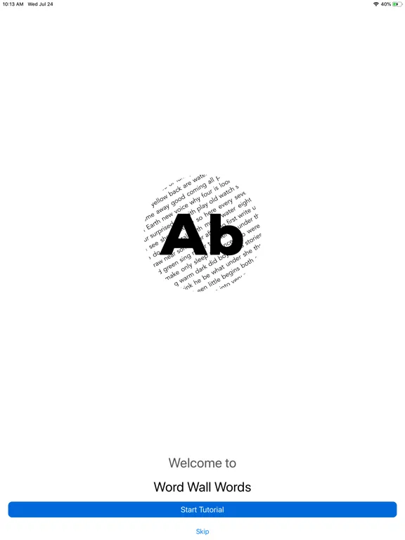 Tangkapan skrin Word Wall Words iPad 