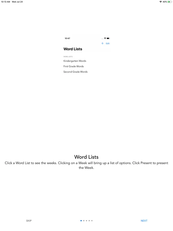 Tangkapan skrin Word Wall Words iPad 