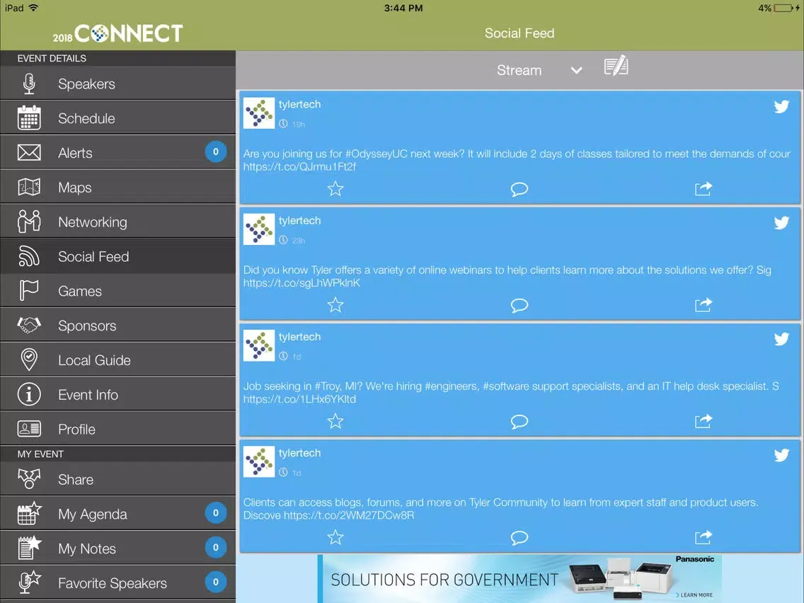 Tyler Connect 2018 iPad  スクリーンショット