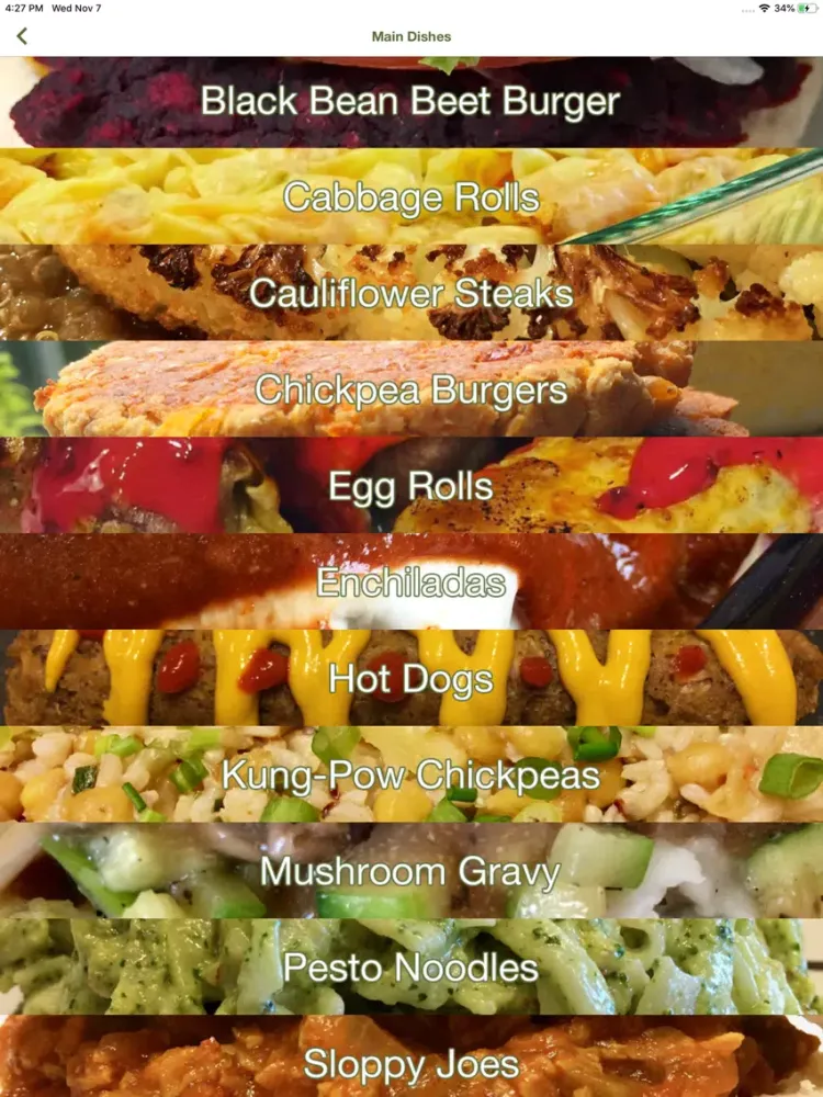 Purely Vegan iPad  Screenshots