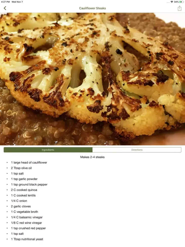 Purely Vegan iPad  Screenshots