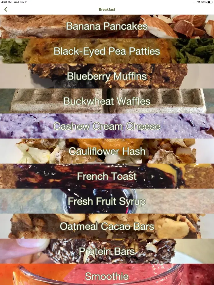 Purely Vegan iPad  Screenshots