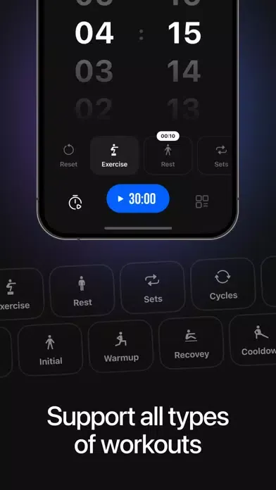 ภาพหน้าจอของ Interval workout timer, Tabata