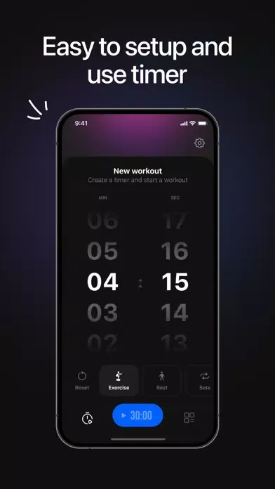 ภาพหน้าจอของ Interval workout timer, Tabata