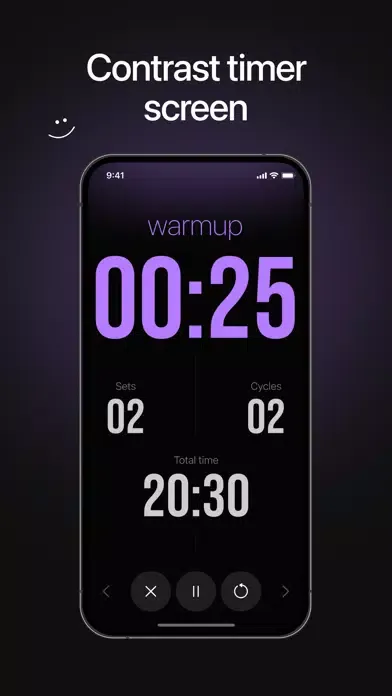 ภาพหน้าจอของ Interval workout timer, Tabata