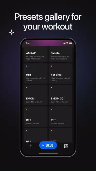 ภาพหน้าจอของ Interval workout timer, Tabata