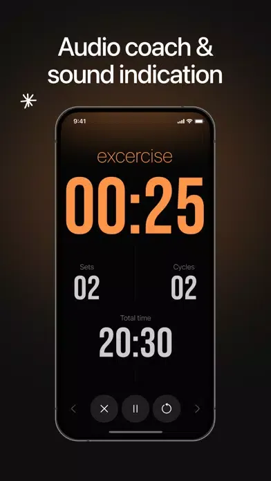 ภาพหน้าจอของ Interval workout timer, Tabata