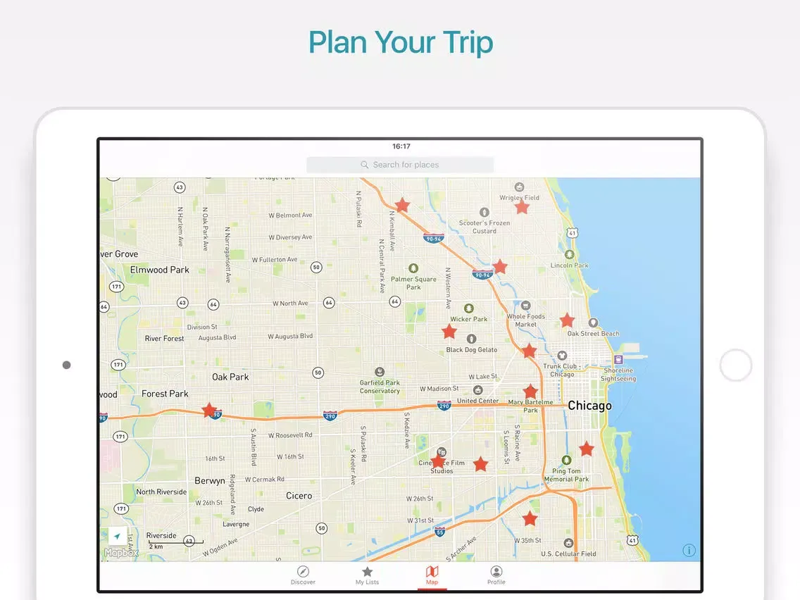 Chicago Travel Guide and Offline City Map iPad  Screenshots