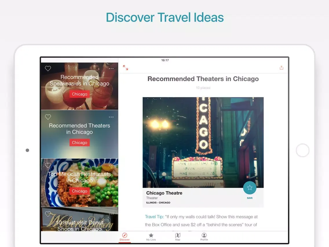 Chicago Travel Guide and Offline City Map iPad  Screenshots