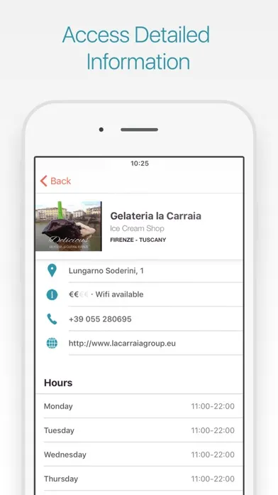 Florence Travel Guide and Map Screenshots