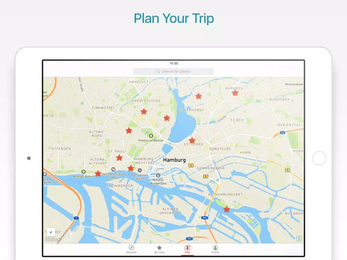 Hamburg Travel Guide and Offline City Map iPad  स्क्रीनशॉट