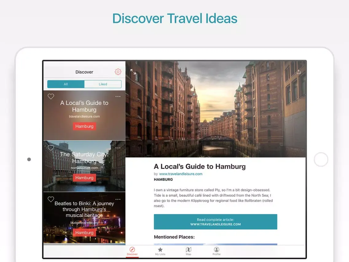 Hamburg Travel Guide and Offline City Map iPad  स्क्रीनशॉट