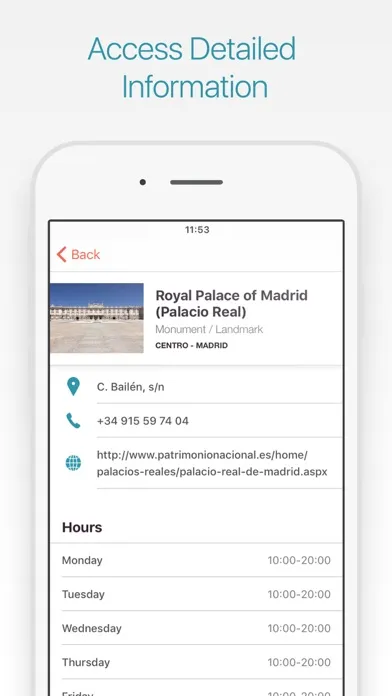 Tangkapan skrin Madrid Travel Guide and Map
