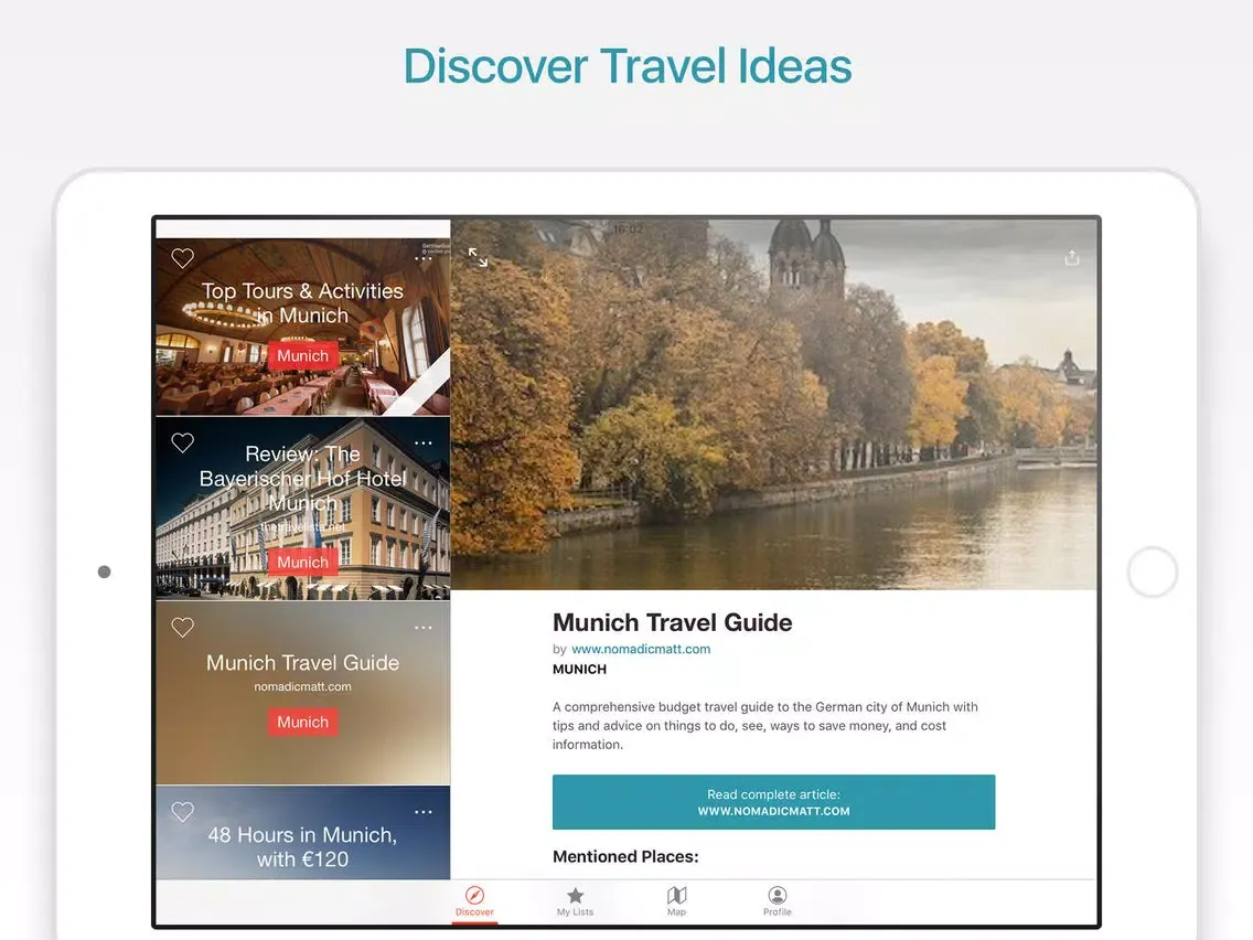 ภาพหน้าจอของ Munich Travel Guide and Offline City Map iPad 