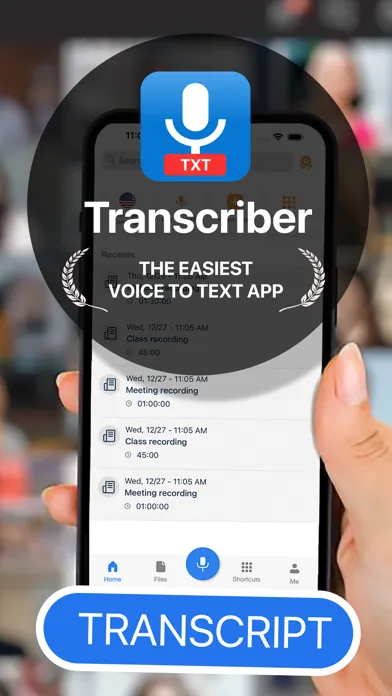 Capturas de pantalla de Transcriber • Speech to Text