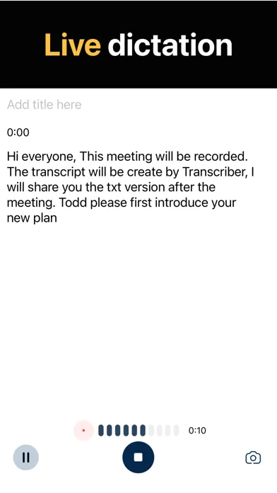 Capturas de pantalla de Transcriber • Speech to Text