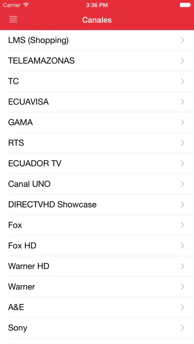 Zrzuty ekranu TV Televisión de Ecuador