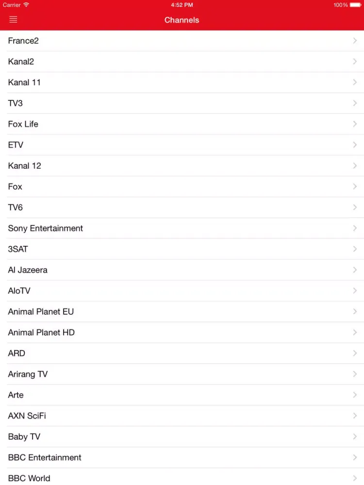 TV Eesti Telekanalite iPad  Screenshots