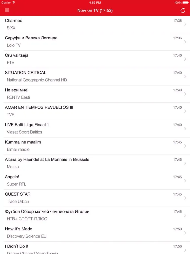 TV Eesti Telekanalite iPad  Screenshots