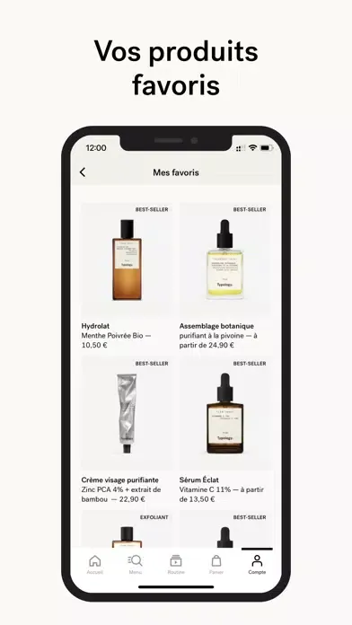 Typology - Soins de la peau Screenshots