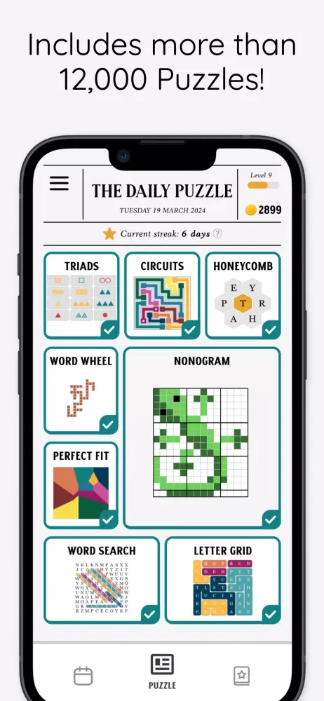 Capturas de tela do The Daily Puzzle