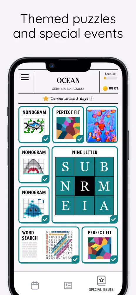 Capturas de tela do The Daily Puzzle
