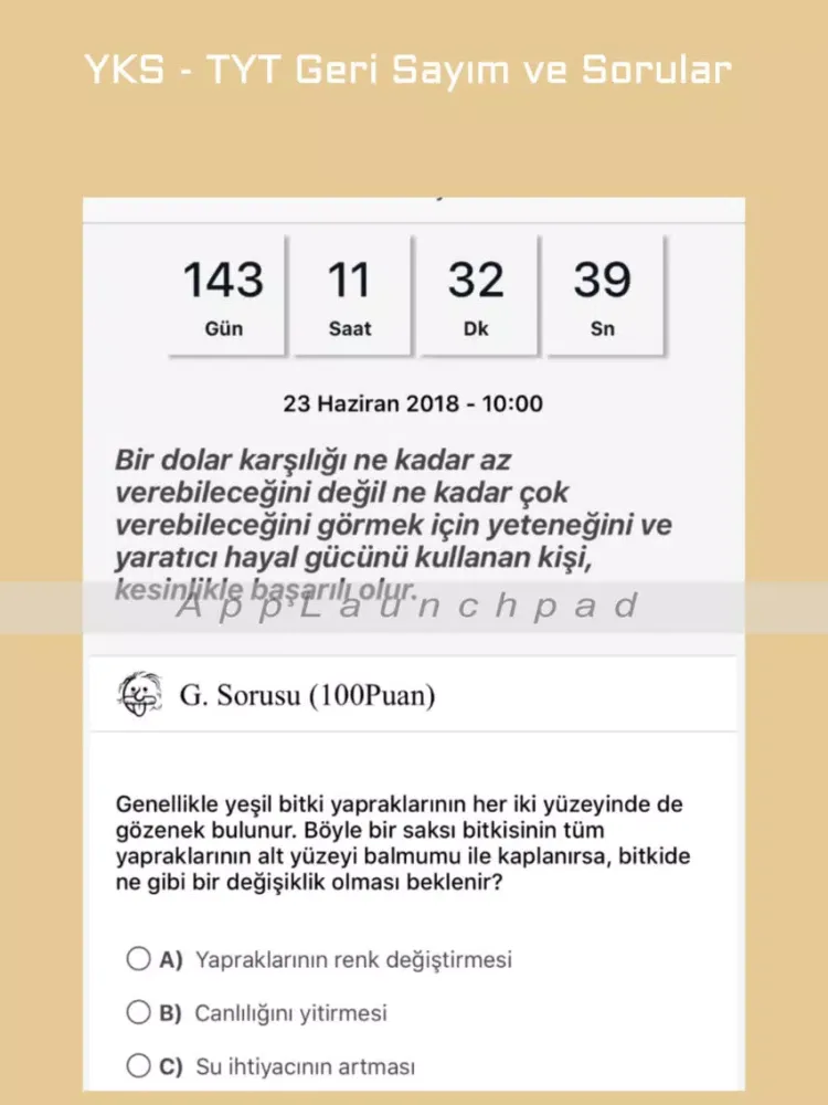 Capturas de tela do YKS Sayısal iPad 
