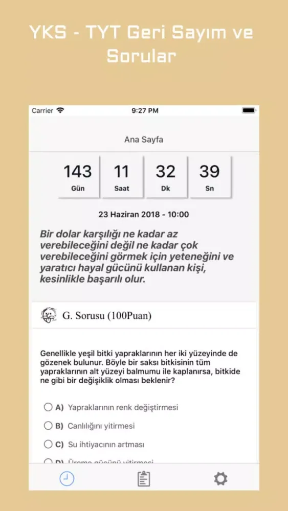 Capturas de tela do YKS Sayısal