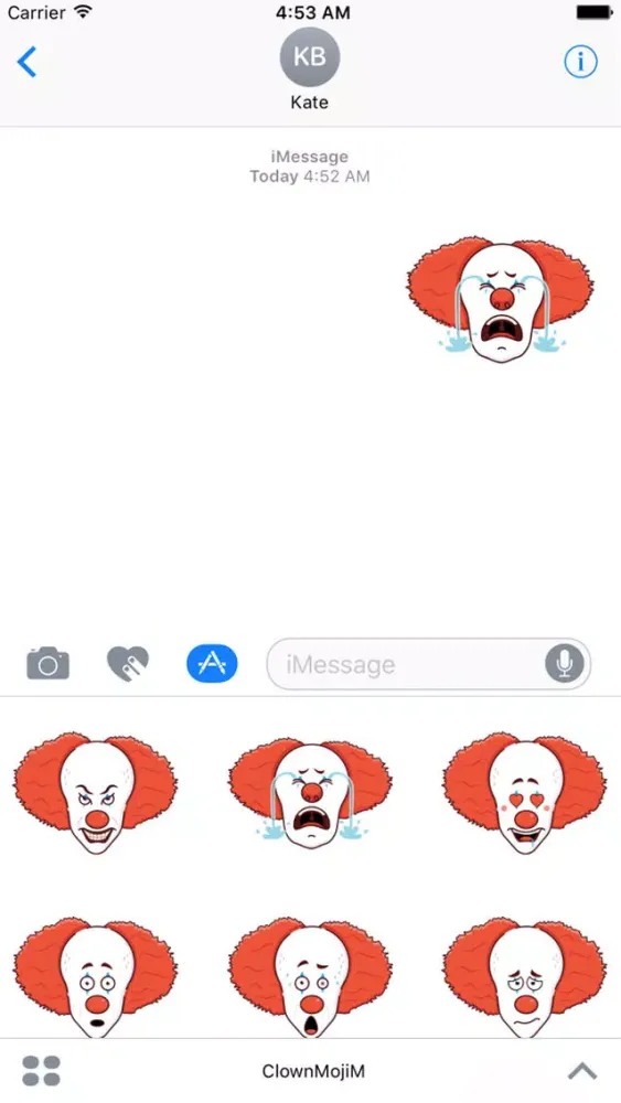 Tangkapan layar ClownMoji Stickers