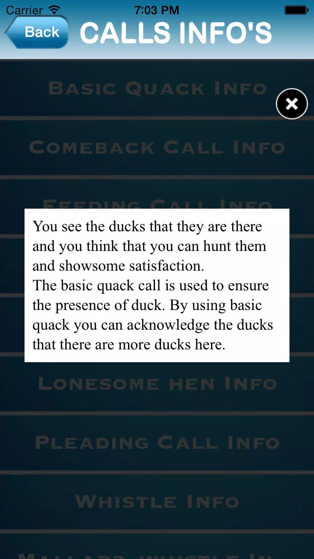 Capturas de pantalla de Duck Hunting Calls Lite