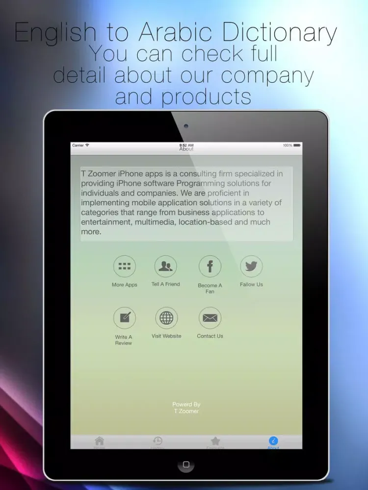 Screenshot di English To Arabic Dictionary Offline iPad 