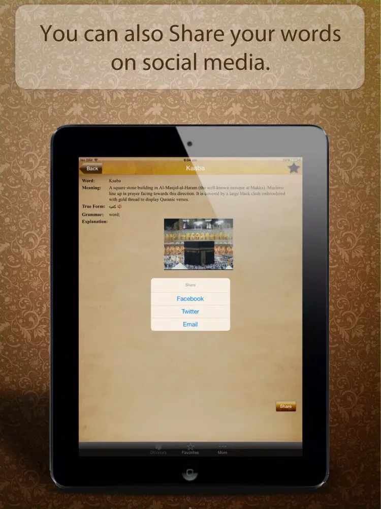 Islamic Dictionary Offline iPad  Screenshots