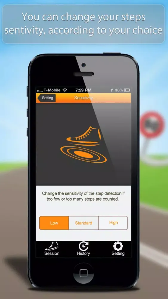 Capturas de tela do TZ Pedometer
