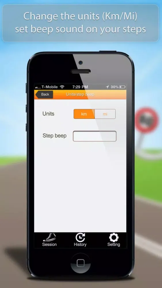 Capturas de tela do TZ Pedometer