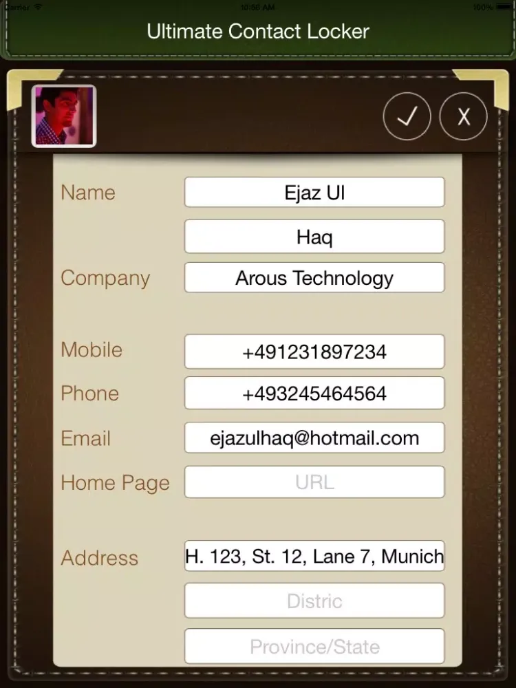 Скриншоты Ultimate Contact Locker iPad 
