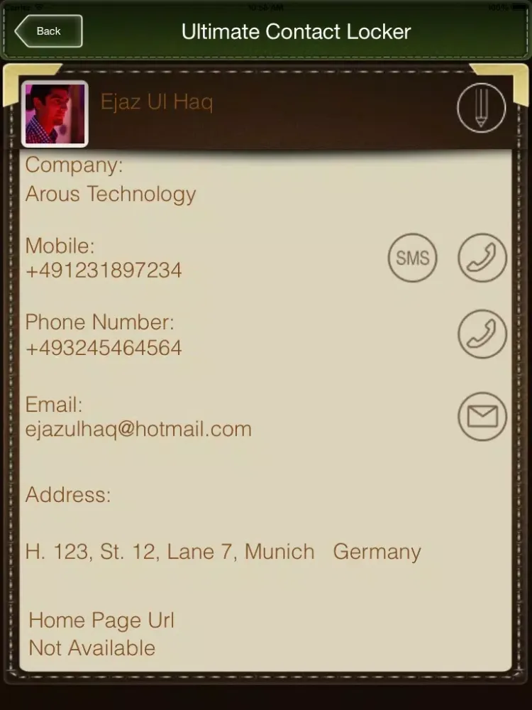 Скриншоты Ultimate Contact Locker iPad 