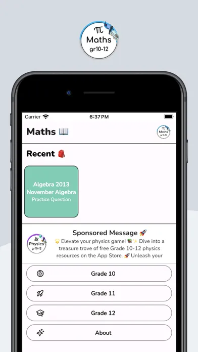 صور Grade 10,11,12 Mathematics App