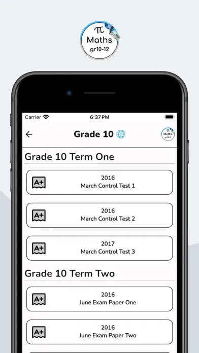 صور Grade 10,11,12 Mathematics App