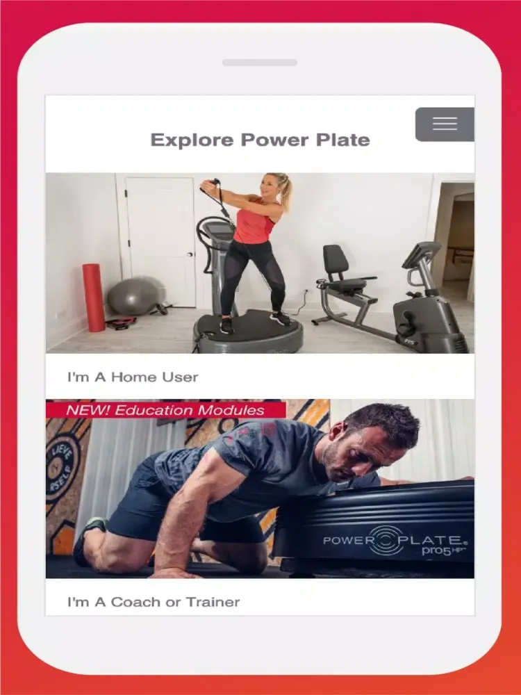 Power Plate iPad  Screenshots