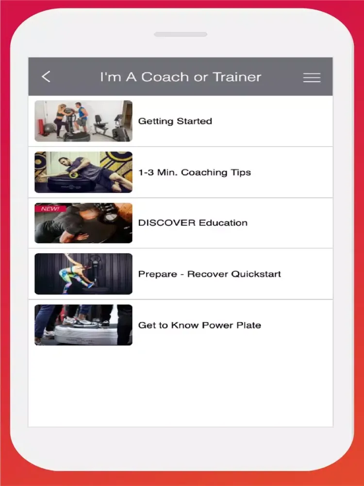 Power Plate iPad  Screenshots