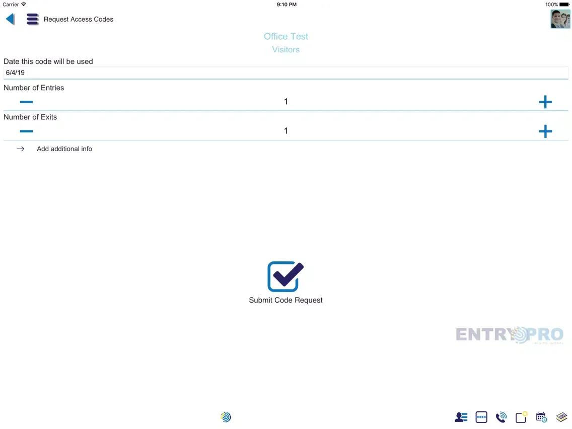 Скриншоты Entry Pro iPad 