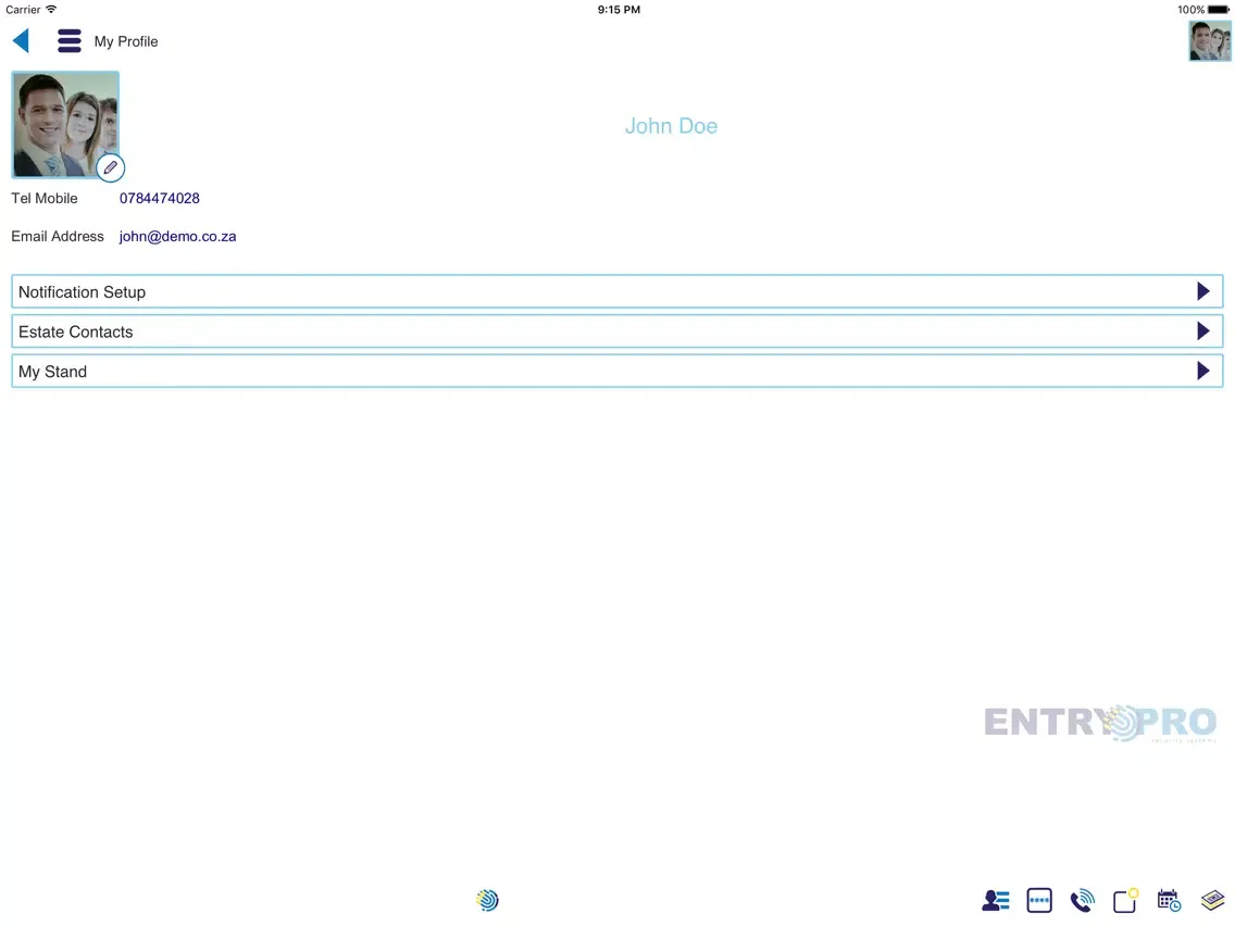 Скриншоты Entry Pro iPad 