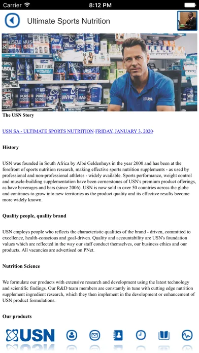 USN Promoter App Screenshots