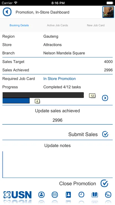 USN Promoter App Screenshots
