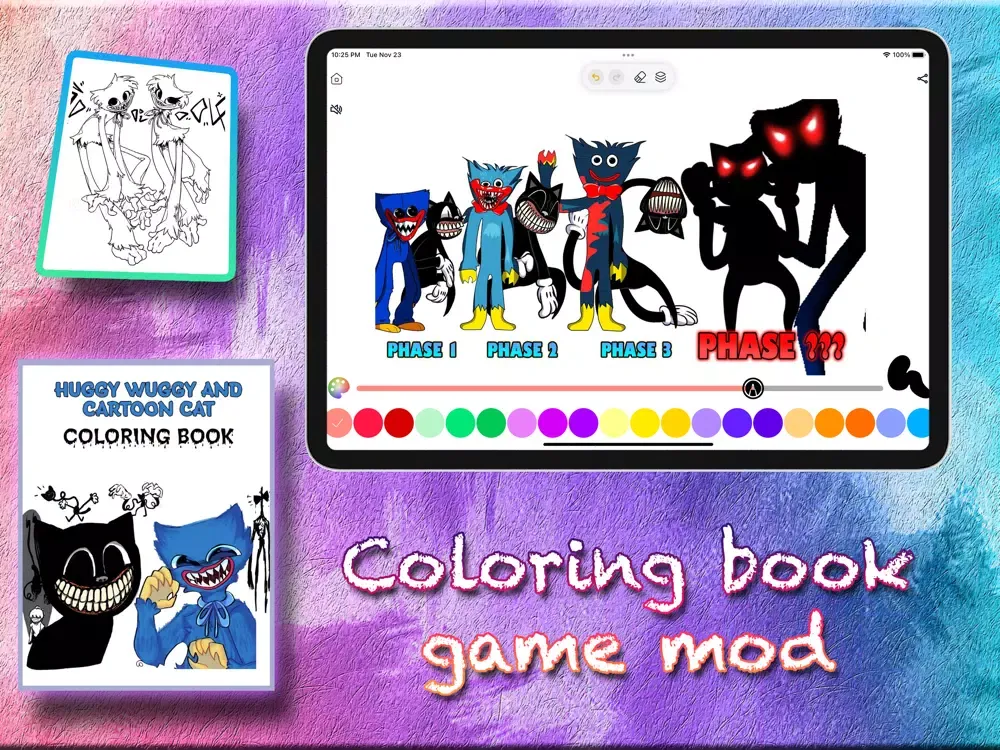 Capturas de tela do Poppy Mod Coloring Book iPad 