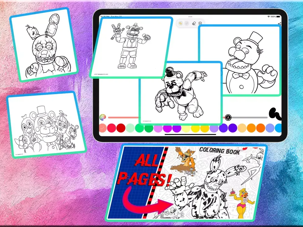Capturas de tela do Poppy Mod Coloring Book iPad 
