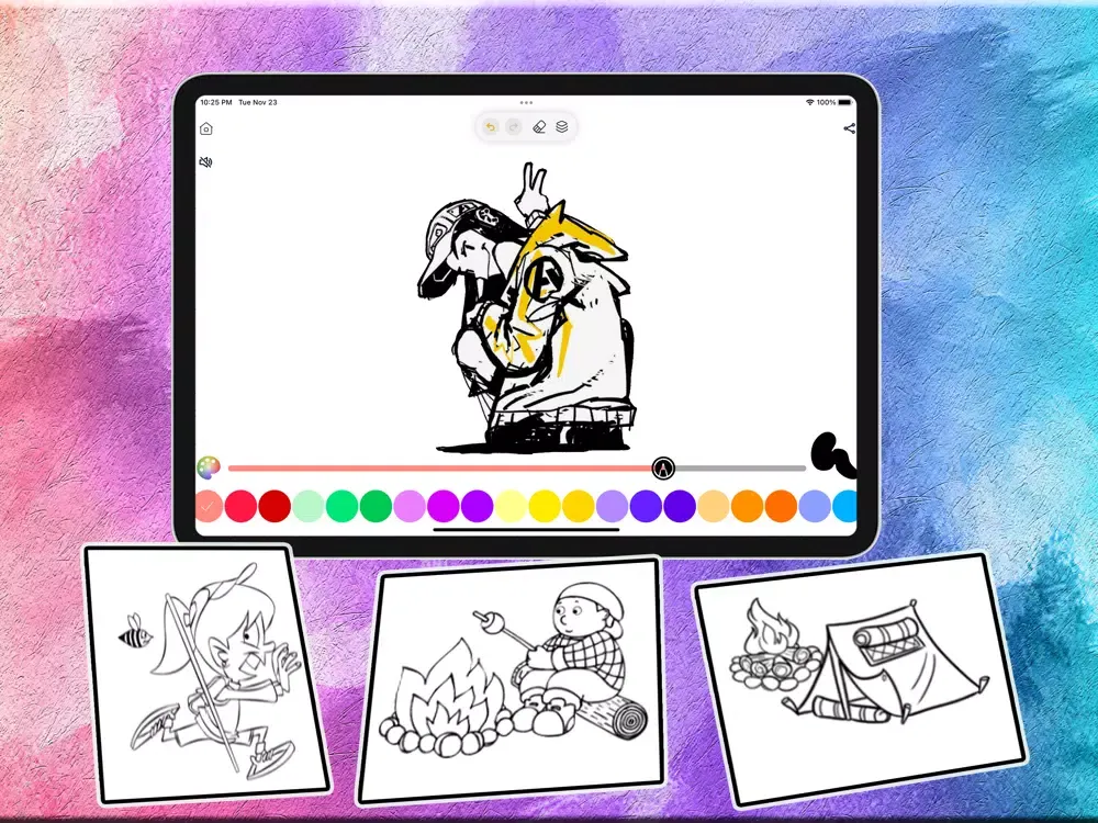 Capturas de tela do Poppy Mod Coloring Book iPad 