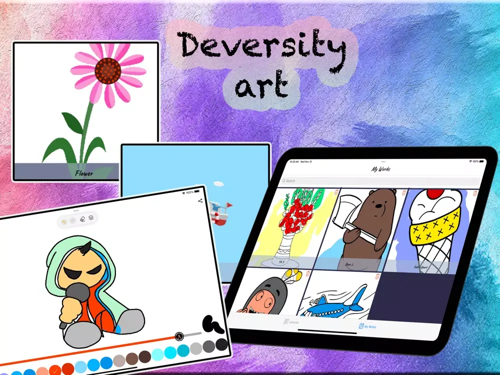 Capturas de tela do Poppy Mod Coloring Book iPad 