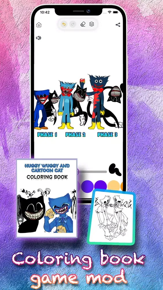 Capturas de tela do Poppy Mod Coloring Book